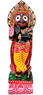 Real Sprituality Black Polyresin Jagannath Religious Idol - 27 Cm
