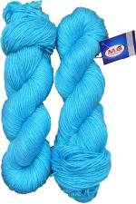 Simi Enterprise Aqua Blue Wool Oswal Hand Knitting Wool, Art Craft Soft Fingering Crochet Hook Yarn, Needle Knitting Yarn Thread Dyed, 200 G