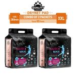 Cailin Care Extra Large & Wider Maxi Sanitary Pads for Heavy Flow (Total 80 Pads | XXL | 280mm)