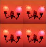 Arus Metal, Glass Orange, Pink Uplight Wall Lamp (Pack of 4)