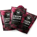 TBH - To Be Honest Vegetable Chips | Crispy Beetroot with Himalayan Rock Salt - Pack of 3 ( 60 gm )