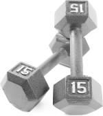 DAARA Exclusive Range Cast Iron Hex Dumbbell 15kg set of 2pc Proudly Made in India