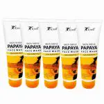 KNOLL HEALTHCARE Papaya Face Wash for Oily Skin | Deep Cleanses & Nourishes | With Papaya Extract, Aloe Vera Extract, Neem Extract for Men & Women (Pack of 5)
