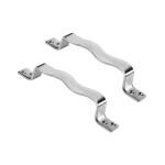 AKS Zic Zac Stainless Steel Window Handle Length 6 Inch Thickness 3 MM Finish Satin-SS Pack Of 2 Piece