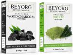 BEYORG Paraben Free Pinewood Activated Charcoal and Neem Leaf Powder for Anti Acne - Pimples, Anti Ageing and Tan Removal - 200 g