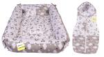 Kwitchy Baby Bedding Set Luxury Cushioned Mattress with Mosquito Net & Sleeping Bag Combo (0-12 Months)