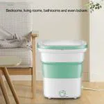 Tinsrom Mini Portable Washing Machine - Small Foldable Bucket Washer for Clothes Laundry- For Camping, RV, Travel, Small Spaces - Folding, Lightweight and Easy to Bring and Store