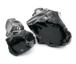 Divinity Crystals Black Natural Obsidian Raw Rough Stones - 100 To 150 G