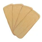 Ineffable Baby Diaper 3 Layer Microfiber Washable Reusable Pocket Cloth Diaper Nappy Insert Pads for Kids (Pack of 4, Cream)