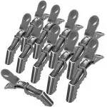 BMG IMPORT EXPORT Hair Clips for Styling Sectioning, 12 Pack Alligator Hair for Barber Salon Pro Hair Clips for Hair Coloring, Cutting, Sectioning Big Gator Cutting Hair Clips Salon Alligator Clips for Hair