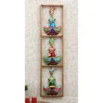 Antique Rustic Handpainted 3 Sardar musician Frame Wall Decor