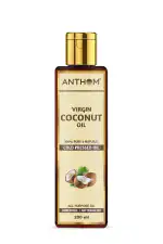 Anthom Cold Pressed Virgin Coconut Oil | 100% Pure and Natural | Unbleached & Unrefined | For Hair and Skin | 200 ml