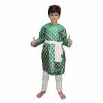 Kaku Fancy Dresses Indian State Gujrati Dance Costume for Kids Navratri/Garba Dandiya Dance Costume for Boys - Green, 5-6 Years