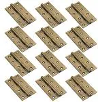 LAPO Premium Stainless Steel Door Butt Hinges, 5 inch x 12 Gauge, 2.5 mm Thickness, Kabja for Door Wardrobe Cabinets, Soft Movement Kabza (5x12, 12 Pcs, Antique Finish)…