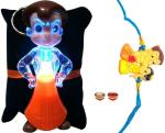Kavim Kids RA 22462 Plastic (PVC) Rakhi Set (Chota Bheem n Brother sister Light Rakhi)