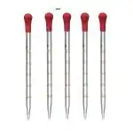 ABGIL Borosilicate Glass Pipette Graduated - 1ml 2ml 5ml 10ml 25ml With Pipette Bulb (Set Of 5 Units)