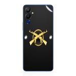 GADGETSWRAP Printed Vinyl Skin Sticker for Tecno Pova 4 Pro - Gold Guns
