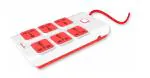 Fybros Electricals Curve Heavy-Duty Extension Board Multiple Plug 6 Socket 2 Meter Cord Surge Protectors for Mobile Phones, Laptop, TV etc.