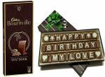 Cadbury Bournville Rich Cocoa 70% Dark Chocolate Bar with Happy Birthday My Love Chocolate Message(Handmade Chocolate)- Birthday Chocolate Gift Super Cute n Unique