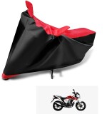 Auto Hub Bike Body Cover for Honda CB Unicorn Dazzler , Dustproof UV Protection water resistant Custom Fit Cover-(Black-Red)