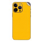 GADGETSWRAP Premium Material Skin Vinyl Decal Sticker Compatible With iPhone 15 Pro - Yellow Carbon