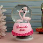 TIED RIBBONS Valentine Gift Romantic Rotating Swan Couple Globe with Music Showpiece (14 cm x 8 cm)