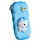 Silly Panda Baby Rabbit Blue Pencil Case Stationery Box Students Eco Friendly Pen Case School Supply