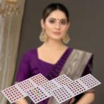 VAMA Multicolour Marron Red round shape Diamond stone Sticker Bindi Sindoor Tilka Bindiya ( Total 270 Bindis)