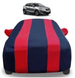 Auto Hub Car Cover Compatible with Maruti Suzuki Baleno with Mirror Pockets, Triple Stitched, Navy, Red, Water Resistant Car Body Cover