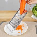 SaioStore Stailess Steel Vegetable-Cheese Grater Slicer Chopper- 3 in 1 Multi Purpose (Pack of 1)
