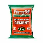 Trimurti Grade A Quality Premium Grey Cement - High Chemical Resistance & Low Permeability, Ideal for Construction, Renovation & Repairing - Universal Adhesive Material - 1 KG Packet