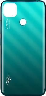 PURPLESAVVY Gradation Green Plastic Side Volume And Power Buttons Back Panel For Itel Vision1
