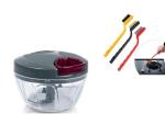 FIRST FRONT Vegetables Plastic Dori Chopper With 3 Pcs Wire Brush and (Multicolour, Pack of 2)