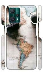 YAPZONE Map Camera Tea |Designer Printed Hard Back Cover for Realme 9 Pro Premium & Attractive Case for Your Smartphone