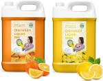 GEINE & DENV Liquid Dish Wash Gel Yellow And Orange, 1 L Each (Combo Of 2)