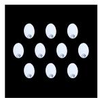 Comet Busters Beautiful Handcrafted Oval White Bindis With Silver Stone (10mm) (BIN2039) Pack of 1
