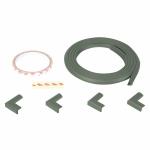 Safe-o-kid Unique High Density L-Shaped 2 Mtr Long Mini 1 Edge Guard With 4 Corner Cushions - Grey Pack of 1