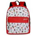 Hamleys HM BP School Bags 2 compartments, Stylish and Trendy College Bag, Easy to Carry Backpacks, Latest Collection, 12Yrs+, Red