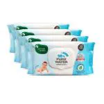 Mother Sparsh Plant Based Fabric Blue Baby Water Based Wipes 80 Pcs (Pack Of 4)