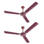 Unicorn ECO Ceiling Fan 3 Star 1200 mm -48 Inch Anti Dust 3 Blade Ceiling Fan Best Air Ventilation & Rust Proof Blade For Home & Office (Brown Pack of 2)