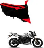 RONISH Waterproof Two Wheeler Cover for TVS (Apache RTR 200 4V, Black, Red)