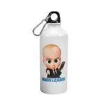 Morons White Aluminium Born Leader Boss Baby Sipper Bottle, 600 Ml
