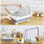JAIPUR ACE Dish Drying Drainer Rack Brown Silicone Travel Organizer Basket