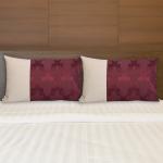 Home-The best is for you Self design Cotton Burgundy Pillow Covers 18x27 Inch Pack of 2