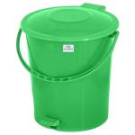 SHIVOM STEELS Home Plastic Pedal Dustbin/Wastebin With Handle, 10 Liter (Grey Pack of 10)