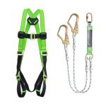 MNU Industrial Safety Belt Harness Full Body Fall Protection with Scaffolding Hook Double Lanyard Unisex Full Body Adjustable, Shock Absorber Climbing Harness Safety Belt (1) (5)