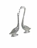 PALPAL Silver Paper Pair Of Kissing Duck Showpiece For Home