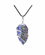 Reikved Raw Wire Wrap Lapis Lazuli Stone Natural Healing Crystals And Stones Crystal Pendants Necklace (Pack Of 399)