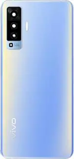 PURPLESAVVY Frost Blue Glass With Camera Ring Lens Back Panel For Vivo X50 Matt