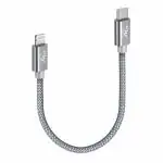 Wayona MFI Certified USB C to Lightning Cable Short 0.25M Fast Charging PD 20W for iPhone 14, 14 Pro, 14 Plus, 14 Pro Max, 13, 12, 11, X and 8 Series (0.25M, Grey)
